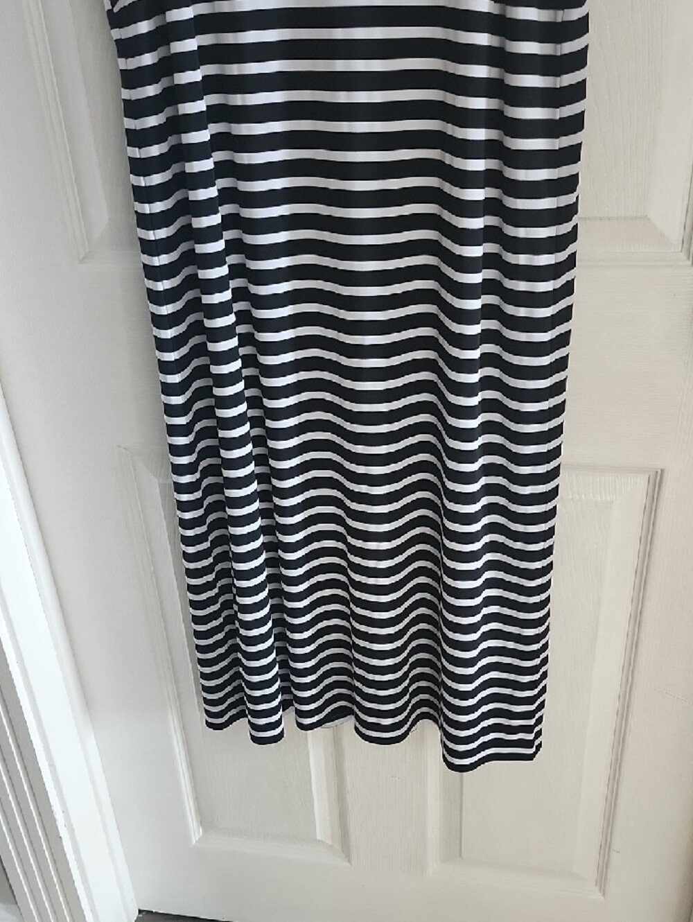 Lauren Ralph Lauren Black/ White Striped Natical Preppy Sleeveless Shift Dress L - Picture 5 of 7
